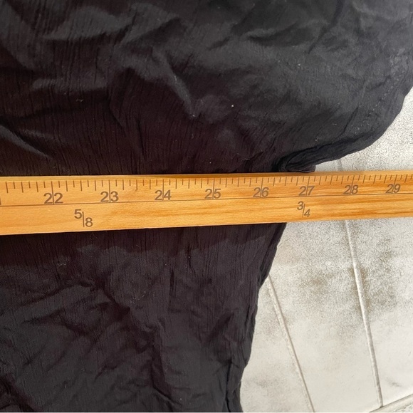 Aqua SWIM BUTTON-DOWN SWIM COVER UP TUNIC - 100% EXCLUSIVE IN BLACK L crinkled - Picture 5 of 6